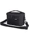 ONTESY Small Lunch Bag for Men Women, Thermal Insulated Lunch Box Reusable Leakproof Small Lunch Cooler for Kids Boys Girls with Adjustable Shoulder Strap for Work School Picnic - 7.2L Solid Black