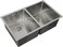 Premium Handmade Undermount Double Bowl Sink  - SUS 304 Stainless Steel, Soundproof, Satin Finish