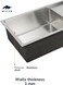 Premium Handmade Undermount Single Bowl Sink With Drainer - SUS 304 Stainless Steel, Soundproof, Satin Finish