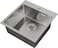 Premium Handmade Topmount Single Bowl Sink  - SUS 304 Stainless Steel, Soundproof, Satin Finish