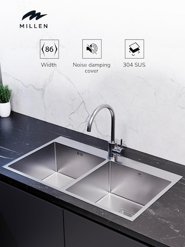 Premium Handmade Topmount Single Bowl Sink  - SUS 304 Stainless Steel, Soundproof, Satin Finish