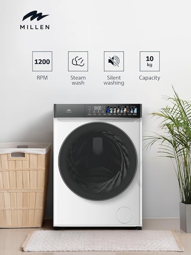 MILLEN 10kg Front Load Washing Machine &ndash; 3Y Warranty, Inverter Motor, Smart, Powerful &amp; Efficient, МWM10012WID
