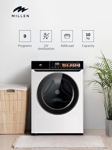 MILLEN 10kg Front Load Heat Pump Dryer &ndash; 3Y Warranty,Smart, Efficient &amp; Gentle Drying, МDM10WD
