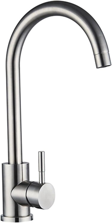MILLEN Single Lever Kitchen Faucet Mixer with 360&deg; Swivel, Brushed Stainless Steel - MM01BR, 1Y Warranty