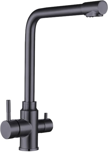 MILLEN Single Lever Kitchen Faucet Mixer with 360&deg; Swivel, Dual Outlet Water Function, Gunmetal Satin  - MMD201GM, 1Y Warranty