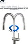 MILLEN Single Lever Kitchen Faucet Mixer with 360&deg; Swivel, Pull-down Hand Spray, Brushed Stainless Steel  - MMF202BR, 1Y Warranty