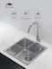 Premium Undermount Top Mount Single Bowl Sink &ndash; 304 Stainless Steel, Soundproof, Satin Finish - MS4408, 3Y Warranty