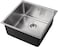 Premium Undermount Top Mount Single Bowl Sink &ndash; 304 Stainless Steel, Soundproof, Satin Finish - MS4408, 3Y Warranty