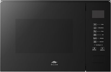 MILLEN Microwave Oven, 25L, 3Y Warranty, Black Finish, Touch Control, 900W Microwave Power, 1200W Grill Power, 8 Automatic Programs, MBW 255 BL
