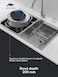 Premium Undermount Top Mount Double Bowl Sink with Faucet and Soap Dispanser &ndash; 304 Stainless Steel, Soundproof, Satin Finish - MS7544 SET, 3Y Warranty