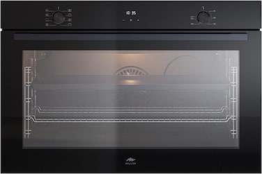 MILLEN 90cm Built-In 125L Electric Oven - 8 Versatile Cooking Modes, German SCHOTT Glass, Black Finish - 3Y Warranty, MEO 905 BB