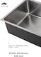 Premium Undermount Top Mount Single Bowl Sink &ndash; 304 Stainless Steel, Soundproof, Satin Finish - MS7440
