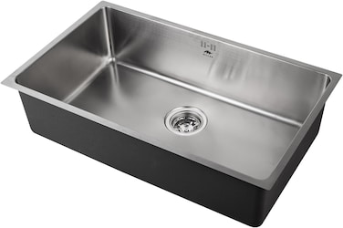 Premium Undermount Top Mount Single Bowl Sink &ndash; 304 Stainless Steel, Soundproof, Satin Finish - MS7440