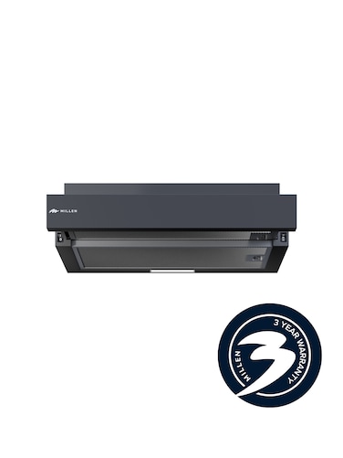MILLEN 60 cm Black Slide-Out Range Hood  400 m3/h &ndash; MBRHS 601 BL, 3 Years Warranty
