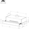 MILLEN 60 cm Slide-Out Range Hood  400 m3/h &ndash; MBRHS 601 IX, 3 Years Warranty