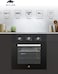 MILLEN 60cm Built-In 60L Electric Oven - 7 Cooking Modes, Black Finish - 3Y Warranty, EOM 073 BL