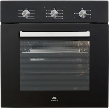 MILLEN 60cm Built-In 60L Electric Oven - 7 Cooking Modes, Black Finish - 3Y Warranty, EOM 073 BL
