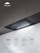 MILLEN 52cm Fully Integrated Built-In Range Hood - Touch &amp; Remote Control, LED Display, Timer, Matte Black &amp; Glass Finish - 3Y Warranty, HYPER M 600 GS BL