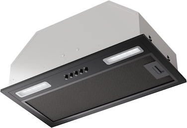 MILLEN 52cm Fully Integrated Built-In Range Hood - 700m&sup3;/h Suction, 3 Speeds, Matte Black Finish, LED Lighting - 3Y Warranty, HYPER M 600 BBL