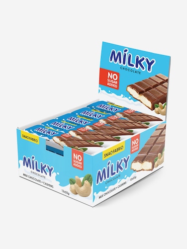 Snaq fabriq Milk chocolate Snaq Fabriq with milk-nut paste "MILKY", 55 gr. x 12