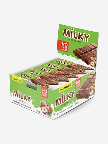 Snaq fabriq Milk chocolate Snaq Fabriq with chocolate-nut paste "MILKY", 55 gr. x 12