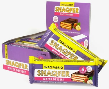Snaq Fabriq  Sugar-Free Chocolate Wafers - Hazelnut Cream 12* 45g