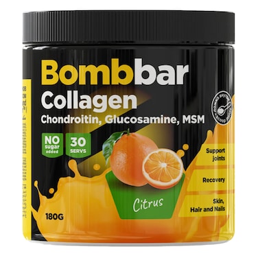 Bombbar, Collagen Chondroitin, Glucosamine &amp; MSM, Citrus , 180 Grams