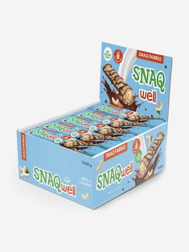 Snaq Fabriq "Snaq well" wafer bars with milk and nut filling, 20 g x 15