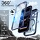 Case for iPhone 17 Pro Max 6.9-Inch with Built-in Tempered Glass Screen Protector and Camera Control Button, Compatible with MagSafe, 360 Degree Full Body Cover (Deep Blue)