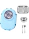 Alleisure Stainless Steel Bento Lunch Box for Kids and Adults, Stackable BPA-Free Food Container with 2 Compartments, Reusable Sauce Bowl, Fork, and Spoon (Sky Blue)