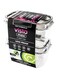 Visto Max&trade; Rect 420Ml (0.44Qt) - Twin Pack Clear Base &amp; Lid, Colour Seal With Matching Clips