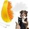 OZORI Cat Steam Brush, Pet Hair Removal Comb, Cat Steamy Brush for Massage, 3 In1 Spray Cat Brush, Multifunctional Rechargeable Silicone Dog Hair Brush, for Removing Tangled and Loose Hair (Yellow)