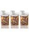 Rice Airtight Dry Food Storage Containers with Lock Lid,3 Pack Pour Spout and Seal Buckles Food Dispenser,Cereal Containers Dispenser with Measuring Cup,Rice Storage Bin,,BPA Free(1800ML*3PC)