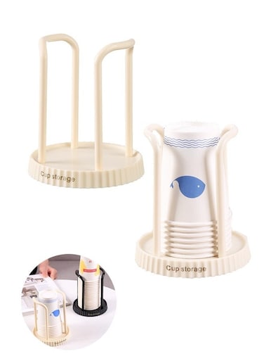 Life Disposable Paper Cup Dispenser, Sturdy Storage Holder for 3/4 oz Small Disposable Paper Cups