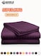 3 Piece Super King Purple Striped Bed Sheet Set &acirc;&euro;&ldquo; Ultra-Soft Microfiber Striped Sheet &amp; 2 Pillowcases, Breathable Luxury Bedding for Home &amp; Hotel Use