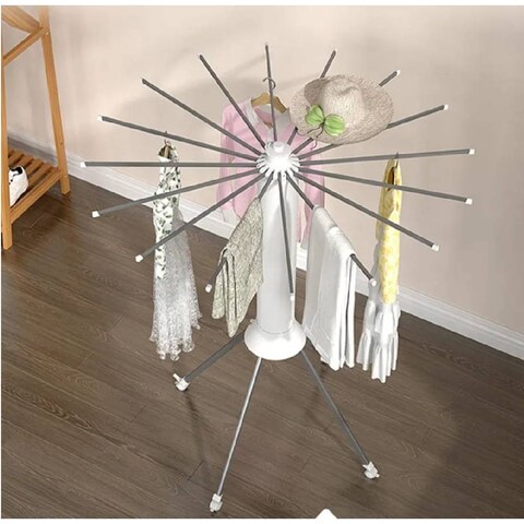 GENNEXT Tripod Clothes Drying Rack, Foldable and Space Saving, Collapsible Drying Rack, Efficient and Stylish Dry Wet Clothes Drying Rack with Windproof Hooks, for (Upgraded Version 01)