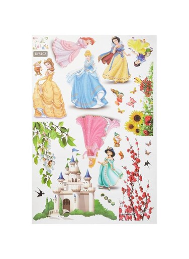 COOLBABY Princess Birds Flower Castle Wall Stickers Home Decor For Kids Rooms Girl Children'S Bedroom Sticker