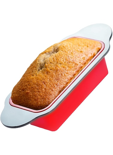Boxiki Kitchen Meatloaf and Bread Pan   Gourmet Non-Stick Silicone Loaf Pan by   for Baking Banana Bread, Meat Loaf, Pound Cake   8.5 FDA-Approved BPA-free Silicone, Steel Frame + Handles