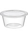 75 SET - 60ml - Plastic Clear Portion Cups/Souffle Cups/Sauce Cups With Clear Lid - (SAUCE - SPICES - PICKLE - JELLY - LIQUID) -(HOT &amp; COLD USE)