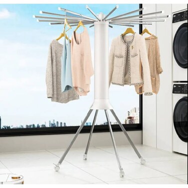 GENNEXT Tripod Clothes Drying Rack, Foldable and Space Saving, Collapsible Drying Rack, Efficient and Stylish Dry Wet Clothes Drying Rack with Windproof Hooks, for (Upgraded Version 01)