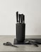 Kitchen Knife Set with Holder &acirc;&euro;&ldquo; Professional Chef Knife Set, Sharp Ceramic Knives for Home Cooking &amp; Food Prep, Includes Scissors, Peeler &amp; Paring Knife