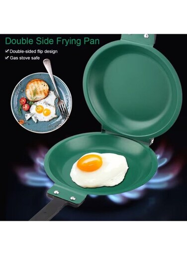 This double-sided non-stick frying pan is perfect for making pancakes, omelets, and bacon. Suitable for both kitchen cooking and outdoor grilling, it's an excellent gift choice for Ramadan and the New Year.
