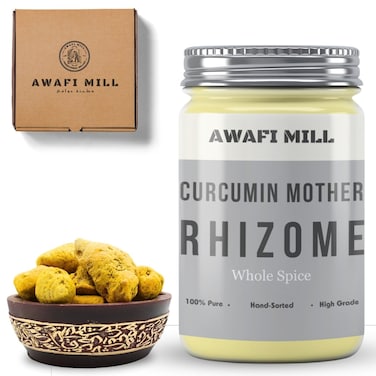 AWAFI MILL Curcumin Mother Rhizome - Premium Quality - Exotic Spice for Culinary Delights (Bottle of 50 gram / 1.7 Oz)