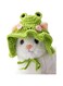 Cartoon Design Knit Cute Dog Hat Soft Cat Hat Rabbit Hat Halloween Christmas Party Costume Head Wear Accessories for Puppy Cat Kitten Small Dogs Small Animals (Green, M)