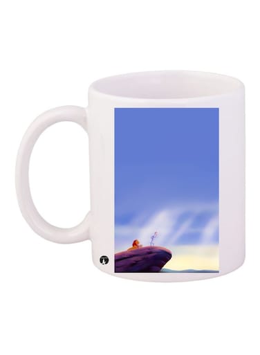 Ceramic Coffee Mug White/Blue