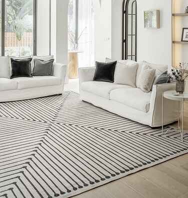 Vince Bianca 400 x 300 cm Carpet Knot Home Designer Rug for Bedroom Living Dining Room Office Soft Non-slip Area Textile Decor