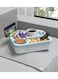 Portable silicone snack storage box/tray