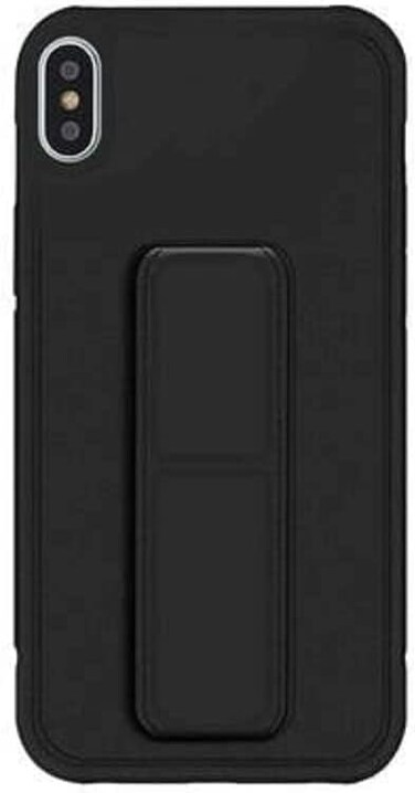 case for iPhone X/iPhone Xs Magnetic Car Holder Cover Soft Silicone Horizontal and Vertical Kickstand Case Wrist Strap Shockproof Anti Fingerprint Case (iPhone X/iPhone Xs, Black)