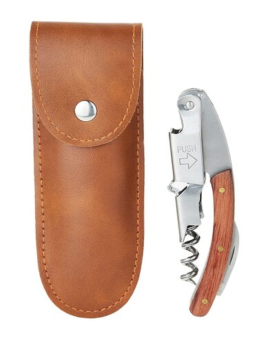 Waiter Corkscrew Opener With Foil Cutter for Wine Bottles