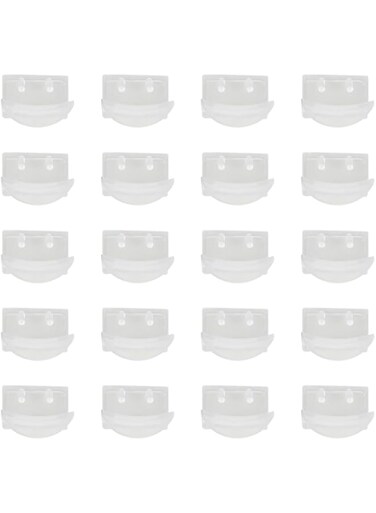 Vercapm 20pcs Wall Mounted Hat Hooks Self-Adhesive Hat Organizer Baseball Caps Rack Cowboy Hat Display Holder Easy to Install Rotating Hooks, Clear